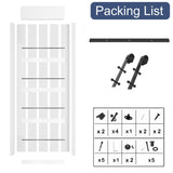 Sliding Barn Door - SOLRIG 36" x 84" White Primed MDF Bookshelf Door with Hardware Kit SOLRIG