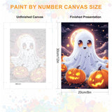 SENQAO Halloween Paint by Numbers for Adults Beginners Framed, Ghost Pumpkin Adults' Paint-by-Number Kits, Adult Paint by Number Kits on Canvas, Acrylic Number Painting for Home Decor, 8x12in SENQAO