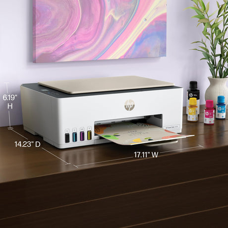 HP Smart-Tank 5000 Wireless All-in-One Ink-Tank Printer with up to 2 years of ink included, mobile print, scan, copy, white, 17.11 x 14.23 x 6.19 HP
