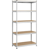 Topeakmart 5-Tier Utility Shelves, Metal Storage Shelves Garage Shelving Unit Adjustable Garage Storage Shelves Storage Racks Heavy Duty Shed Topeakmart
