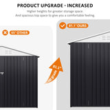 Polar Aurora 10x14 FT Outdoor Storage Shed, Metal Garden Shed with Updated Frame Structure, Tool Sheds for Backyard Garden Patio Lawn White Polar Aurora