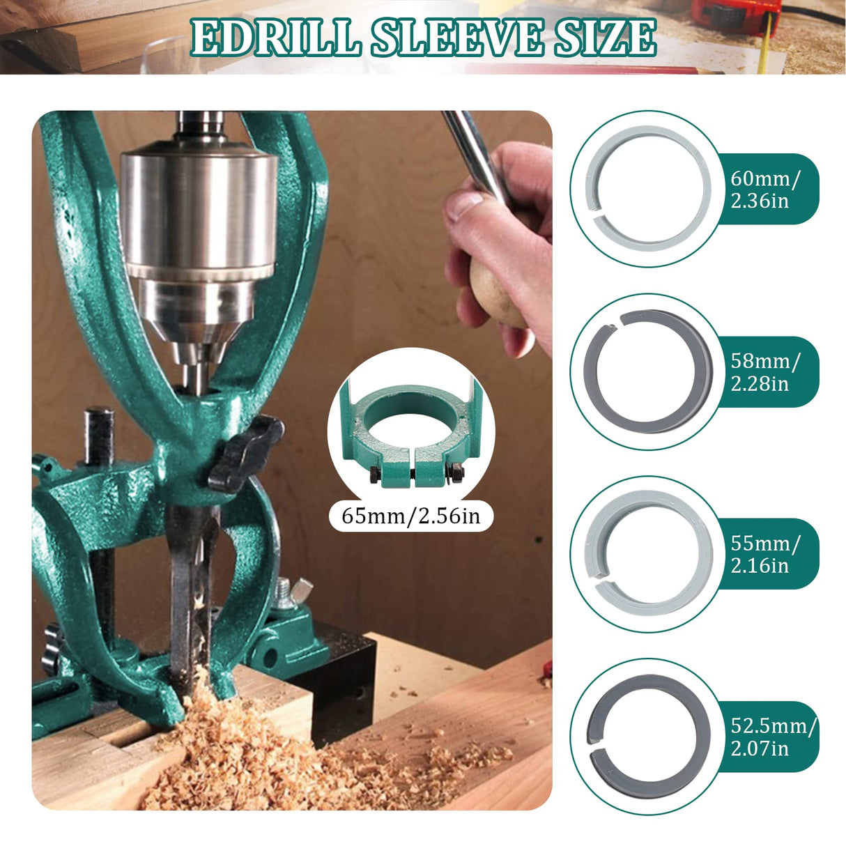 YUCHENGTECH Bench Drill Locator Set Woodworking Bench Mortiser Square Hole Chisel Drilling Machine Mortising Bench Drill Tool for Mortising Chisels YUCHENGTECH