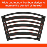 Mingyall Heavy Duty Curved Fire Pit Bench Set of 4, Metal Outside Seating, Outdoor Steel Backless Benches for Garden, Patio, Porch, Backyard, Plant Stand Mingyall