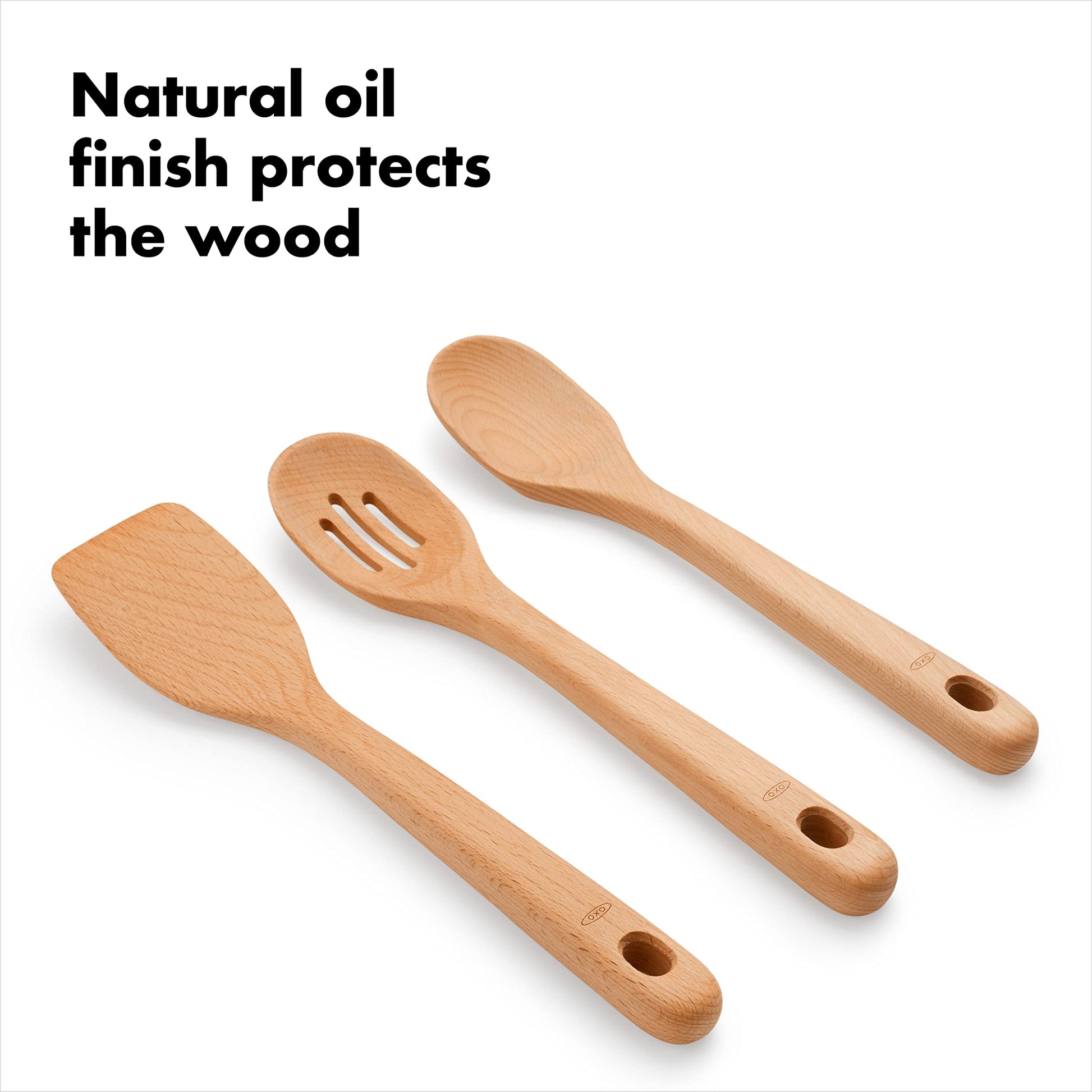 OXO Good Grips 3- Piece Wooden Utensil Set - WoodArtSupply