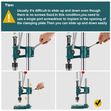 Soiiw Leather Hole Puncher Hand Punching Machine Heavy Duty Manual Press Puncher Punch Tools for DIY Leather Craft Punching Holes with 1.5-13mm Clamping Chuck Soiiw