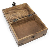 Nautical Cove Treasure Chest Wooden Box with Antique Iron Lock and Skeleton Key - Storage and Decor (Small 8 x 6 x 4.5) Nautical Cove
