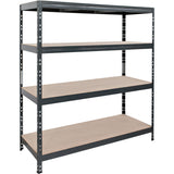 AR Shelving Heavy-Duty Garage Shelving, 4-Shelf Unit, 1000-Lb. Capacity Per Shelf, 60in.W x 24in.D x 70in.H, Model# TR18S410KGIFD9G00 AR Shelving