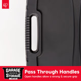 IRIS USA 31 Gallon Heavy Duty Storage Totes with Easy-Grip Handles, 4 Pack - Large Bins with Lids Garage Organizing Tubs, Durable Stackable Utility Containers, Made in USA - Black Iris Ohyama