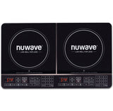 Nuwave Double Induction Cooktop, Powerful 1800W, 2 Large 8” Heating Coils, Independent Controls, 94 Temp Settings from 100°F to 575°F in 5°F Increments, 2 x 11.5” Shatter-Proof Ceramic Glass Surface Nuwave