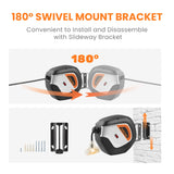 Giraffe Tools Retractable Power Cord Reel, 50ft 12AWG/3C SJT Heavy Duty Extension Cord Storage Reel Wall/Ceiling Mount for Garage with Lighted Triple Tap Giraffe Tools