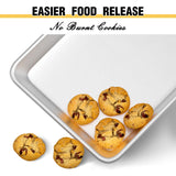Commercial Quality Baking Sheet Pan Set, Natural Aluminum Cookie Sheet, Umite Chef Warp Resistant Nonstick Baker's Half Sheet Pan, Large Thick Cookie Tray Pans for Baking, Roasting(2 Pack, 18X13Inch) Umite Chef