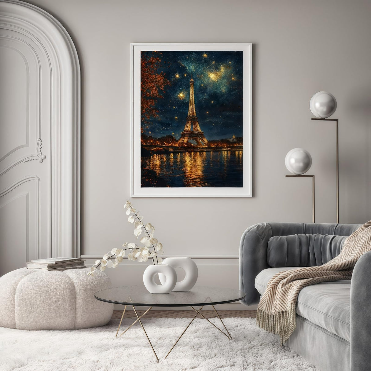 5D Diamond Painting Kits for Adults, Landscape Eiffel Tower Diamond Art Kits for Adults Beginner, DIY Full Drill Diamond Dot Gem Painting for Home Wall Decor 12x16inch BYGFHLYW