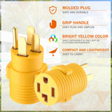 Kanayu Compatible with NEMA 14-50P to 14-30R Adapter, 4 Prong 50 Amp to 30 Amp Adapter, for Level 2 EV Charger, Generator Welder Dryer EV Charger Power Cord Connector Kanayu