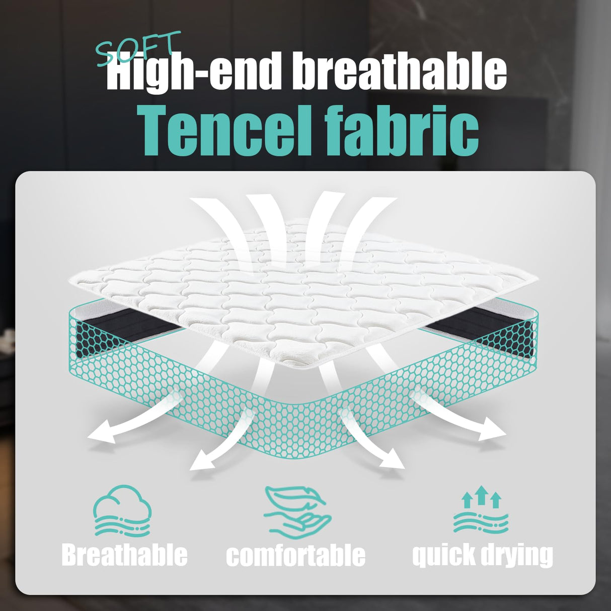 Soxgim King Mattress 10 inch King Size Mattress 80"*76"*10" Healthy Material Soft Comfortable Breathable Four-Sided Reinforcement Quiet Easy to Clean Vacuum Packed Soxgim