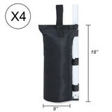 ABCCANOPY Canopy Weights Set of 4-112LBS Sand Bags for Pop up Tent, Weight Bags for Outdoor Gazebo, Trampoline, Pergola, Black (Without Sand) ABCCANOPY