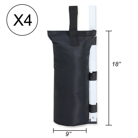 ABCCANOPY Canopy Weights Set of 4-112LBS Sand Bags for Pop up Tent, Weight Bags for Outdoor Gazebo, Trampoline, Pergola, Black (Without Sand) ABCCANOPY