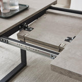 ZckyCine Modern Mid-Century Dining Table Set for 6-8 People Kitchen Dining Room Table Set Extendable Wood Dining Table and 6 Upholstered Chairs, Home Kitchen Furniture ZckyCine