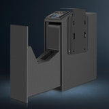 Slider Hidden Handgun Safe, Biometric Fingerprint Smart Pistol Safe for Nightstand, Desk, Bedside - Auto Sliding Door- Fingerprint, PIN Code, KEY Access (Classic) VoleStay