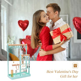 ProCase Jewelry Organizer Stand Necklace Holder, 4-Tier Jewelry Tower Rack with Earring Tray, 10 Hooks Necklaces Hanging Small Jewelry Display Storage Tree for Bracelets Earrings Rings Watches -Blue ProCase