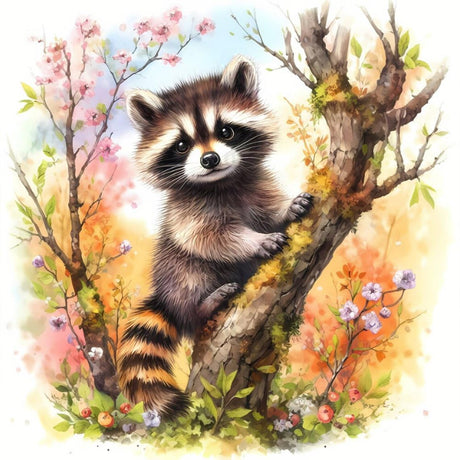 Anuver Raccoon Diamond Painting Kits for Adults, 5D DIY Diamond Art Kits for Beginners, Full Drill Diamond Painting Kits for Home Wall Decor, 12x12 Inch Anuver