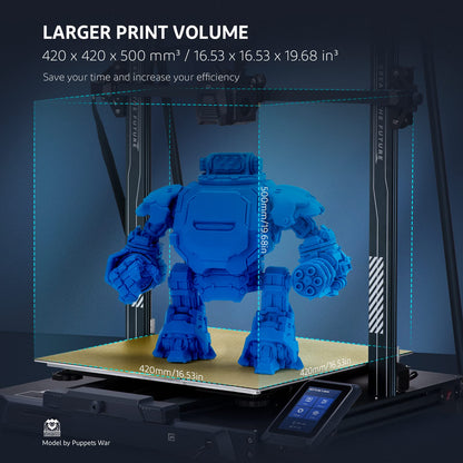 ELEGOO Neptune 3 Max 3D Printer, Auto Leveling FDM 3D Printer with Direct Drive Extruder, Dual Lead Screw Drive and Removable Touchscreen, 16.53x16.53x19.68 Inches Large Printing Size - WoodArtSupply