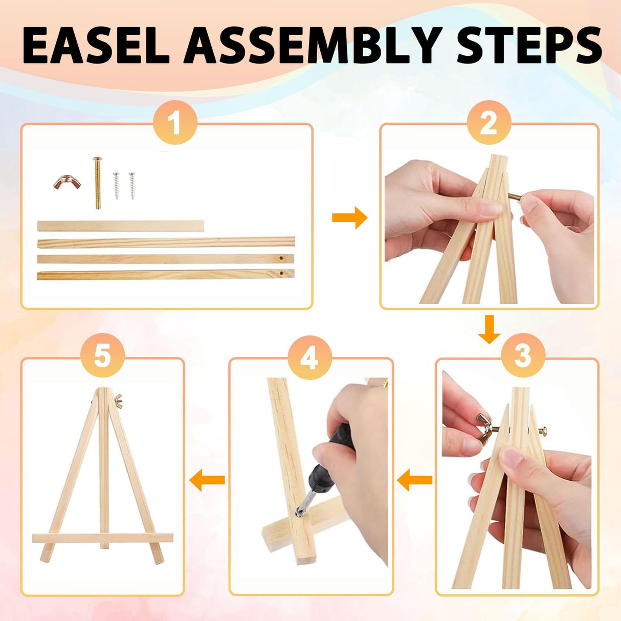 4 Pack Christams Paint by Numbers Kit for Adults with Frame and Wooden Easel, Christams Paint by Number Kit, Acrylic Painting Crafts for Home Decor Gift (7.8x11.8inch Snowman Candle Truck Tree) CRZMODE