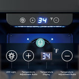 EUHOMY Beverage Refrigerator 15 Inch, Under Counter 127 Can Beverage Fridge with Stainless Steel Door, Beverage Cooler Built-in and Undercounter Beer Fridge, Drink Fridge - Soda Cola EUHOMY