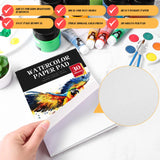 Harloon 3 Pcs Watercolor Paper Pads Cold Press Paper 90 Sheets (140lb/ 300gsm) Watercolor Paint Paper for Artist Adults Kids Students Beginning(5 x 7 Inches) Harloon
