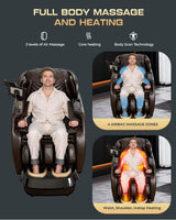 4D Massage Chairs Full Body,Zero Gravity SL-Track Shiatsu Massage Chair Recliner,Core Heating,20 Massage Techniques,Deep Yoga Stretch,Foot Rollers, Ai Voice,Touch Screen,Wireless Charging armali