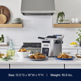 DeLonghi Livenza Deep Fryer, Silver - 1-Gallon Oil Capacity - EasyClean System - Adjustable Thermostat - Cool Touch Handles - Dishwasher Safe De'Longhi
