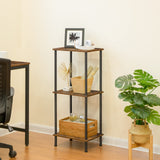 HOOBRO End Tables Set of 2, Small Side Table, Nightstand with 2-Layer Storage Shelves, Sofa Table for Small Spaces, Living Room, Bedroom, Stable Frame, Easy Assembly, Rustic Brown BF09BZP201 HOOBRO