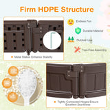 HONEY JOY Sandbox with Cover, 6FT Oval Sand Pit for Backyard, 4 Built-in Seating & Bottom Drainage Liner, All Weather Resistant Sand Boxes for Kids Outdoor with Lid HONEY JOY