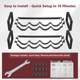 ICOHOT Stackable Wine Rack Countertop, Sturdy Wine Bottle Holder Freestanding for Cabinet, 2 Tier Small Tabletop Wine Holder Stand for Pantry Bar, Wire Wine Bottle Rack Metal Wine Storage Organizers ICOHOT