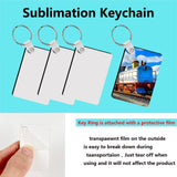 AiDiYGECO 240 Pcs Sublimation Keychain Blanks bulk MDF Double sided Sublimation Blank Keychains key chain (Rectangle) AiDiYGECO