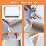 WOPPLXY 4 Set Canvas Stretcher Bars, 10 x 12 Inch Canvas Frame with Accessories, DIY Solid Wood Canvas Frame Kit Easy to Assemble, Stretcher Bars for Canvas Paintings Photo Posters Supplies WOPPLXY