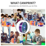 Geeetech Silk PLA Tri Color Filament 1.75mm 3D Printer Filament,Coextrusion Blue Purple Black Tri-Colors Metal-Like Shiny Silk PLA Filament,1kg (2.2lbs) 1 Spool,Dimensional Accuracy +/- 0.03 mm Geeetech