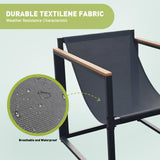 3D MATRIX Patio Furniture Set, 3 Piece Bistro Patio Sets, Small Bistro Set, Small Balcony Furniture (Gray) 3D MATRIX