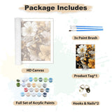 EOBROMD Paint by Numbers Kits for Adults Bee Flowers, DIY Kits Crafts for Beginner on Canvas, 3 Paint Brushes and Acrylic Paint for Home Decor 16x20inch(Without Frame) EOBROMD