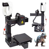 K10 Small Entry Level Portable 3D Printer - Compact FDM 3D Printer with Removable Build Plate, 100x100x100mm Build Volume, Easy-to-Use Design for Beginners (Black) Easythreed