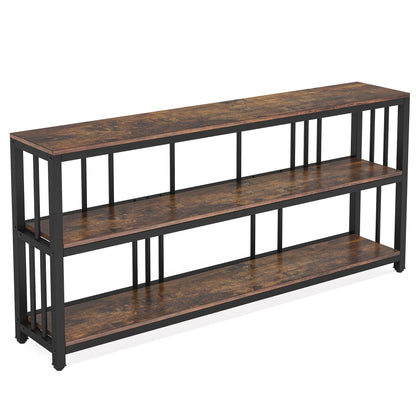 Tribesigns 70.89 in Console Table, 3 Tiers Entryway Table, Long Foyer Table, Console Table with Storage, Industrial Behind Couch Table, Large Accent Table for Entrance Hallway Living Room