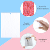 50 Pieces Sublimation Air Freshener Blank Sheets Car Scented Hanging Felt Air Freshener White Fragrant Sheets with 100 Pieces Bags and Elastic Rope for Interior Use and Decor Maitys
