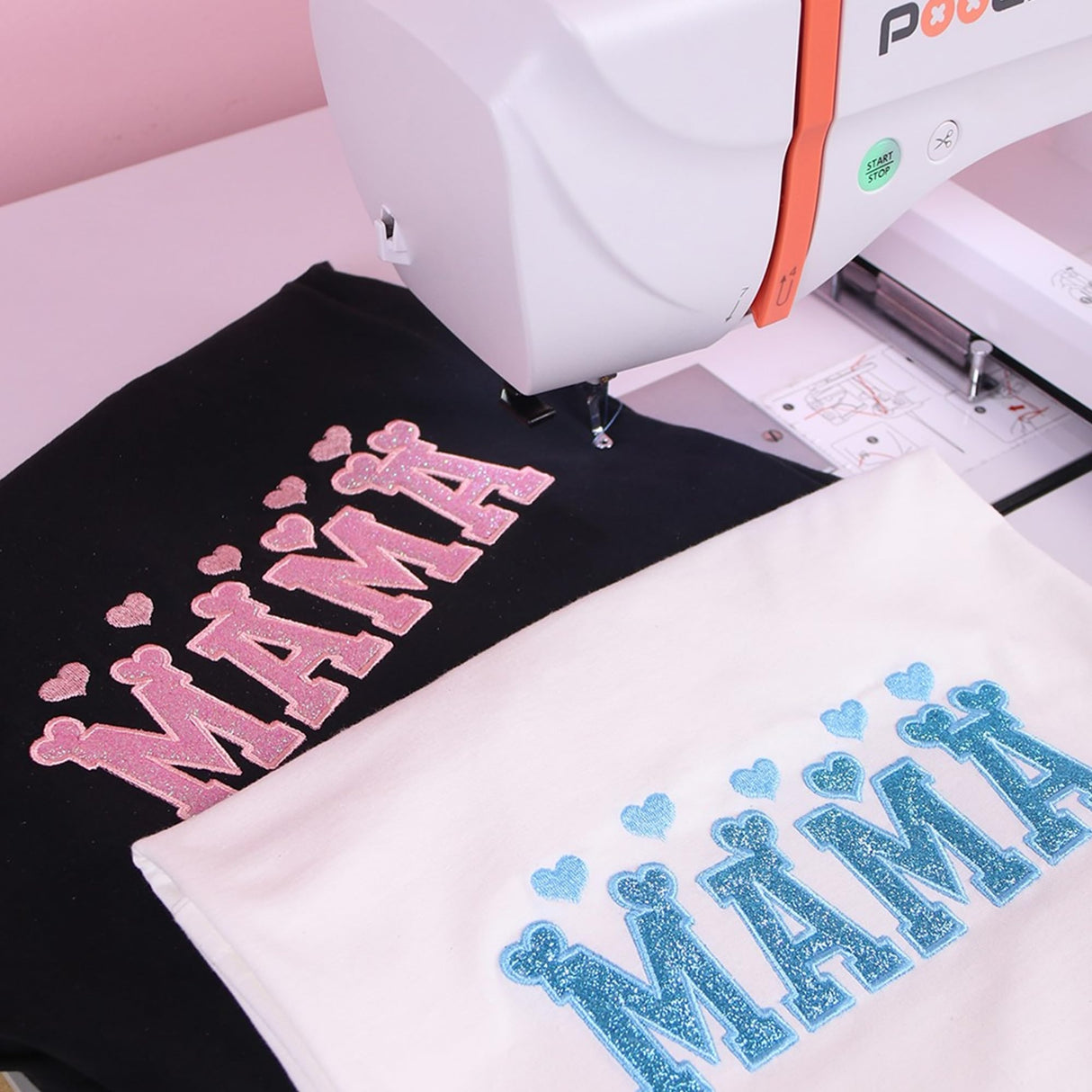 EOC05 Embroidery Machine 4 x 9.25 Inch Large Hoop Embroidery Area,Computerized Embroidery Machine with 7 Inch LCD Color Touchscreen,USB,with Starter Bundle Machine Embroidery for Beginners Poolin