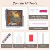 Anuver Diamond Painting Kits for Adults, Sunset Landscape 5D DIY Diamond Art Kits for Beginners, Full Drill Diamond Painting Kits for Home Wall Decor, 12x12 Inch Anuver