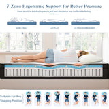 DreamQi Queen Mattress in a Box,8 Inch Hybrid Queen Size Mattresses,Gel Memory Foam and Pocket Spring Queen Bed Mattress,Medium Firm,Breathable Comfort Soft Mattress Pressure Relief DreamQi