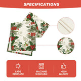 Artoid Mode Holly Pine Cone Christmas Table Runner, Seasonal Winter Kitchen Dining Table Decoration for Home Party Decor 13x72 Inch Artoid Mode