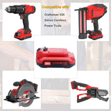 ELEFLY 2 Pack 20V 3.0Ah Lithium Battery Compatible with Craftsman 20V Battery CMCB201 CMCB202-2 CMCB204-2, Compatible with Craftsman V20 Series 20V Max Cordless Power Tools ELEFLY