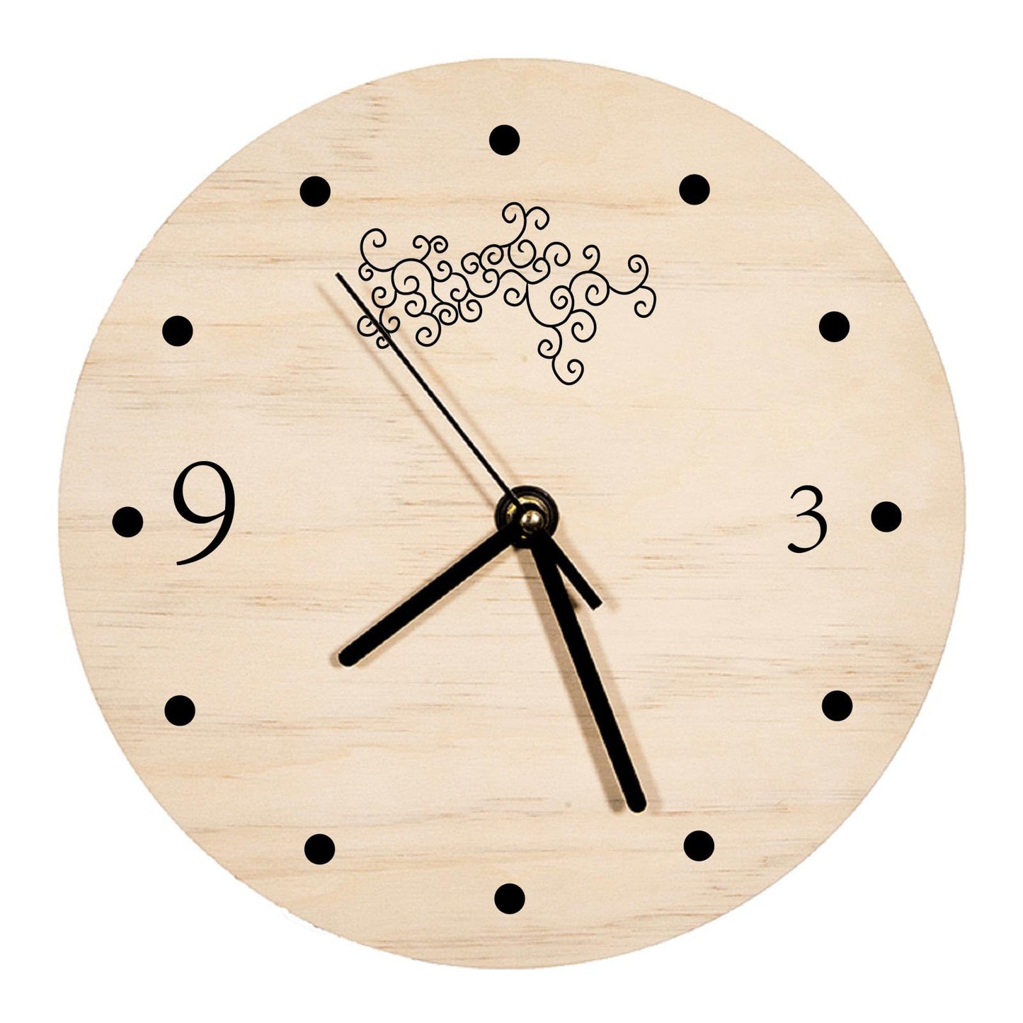 QOMOLANGMA 20pcs Sublimation Blank Clock Plywood Round Wall Clock Decor DIY Heat Transfer Press Printing Round Clock (11.8in(30cm))