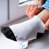 Toulite 15 Pairs White Sublimation Socks Blanks Polyester Socks Heat Transfer Socks 2 Pcs Metal Sublimation Sock Jig, 3 Sizes(Black Sole) Toulite