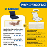 AAAAAcessories Outdoor Deep Seat Cushions for Patio Furniture, Waterproof Replacement Patio Chair Cushions Set of 4, 24 x 24 x 5 Inch, Navy Blue AAAAAcessories