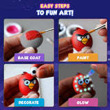 Rock Painting Kit - Glow in The Dark, 60+ Pcs Arts and Crafts Rock Painting kit for Kids 6-12, Art Supplies with Glow & Standard Paints, Outdoor Toys for Boys & Girls Birthday & Easter Gifts WoodArtSupply